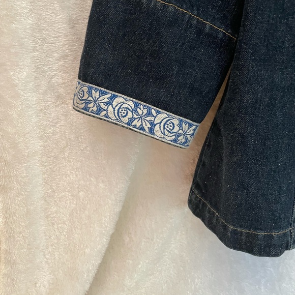 Express Bleus Denim Nautical Jacket Dbl Breasted 3/4 Length 100% Cotton - Picture 5 of 11